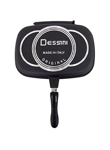 Dessini Aluminum Double Fry Pan 36cm - Black