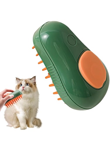 Aputue Cat Steam Brush, 3 in 1 Rechargeable Silicone Dog Cold Steam Brush, Pet Hair Cleaning Brush Comb, Suitable for Removing Tangled and Loose Hair, Silicone Massage Grooming Brush