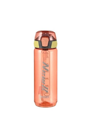 650ml Water Bottle Dual Tone Non-Toxic BPA Free - Fast Flow - Flip Top Leak Proof Lid and One Click Open, Orange/Yellow