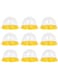Khazna Mini Cake Box, 50 Packs Clear Plastic Cookies Muffins Dome Box Mooncake Box with with Clear Dome for Wedding Birthday Party Small Cupcakes, Desserts and Candy Display(Gold)