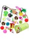 ANTOLE 21Pcs Cat Toys Kitten Toys Assortments Cat Interactive Toy, Tunnel Balls Fish Feather Teaser Wand Mice for Cat Puppy Kitty