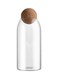 Food Storage Jar With Round Ball Cork Lid Clear 1200ml
