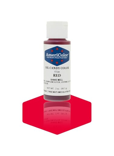 Americolor Candy Oil Food Color, 2-Ounce, Red