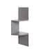 Greenco Zigzag 2 Tier Corner Floating Shelves, Gray Finish.