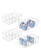 4 Pack Food Storage Boxes, Clear Plastic Storage Boxes for Pantry, Kitchen, Fridge, Cabinet Organisation and Storage