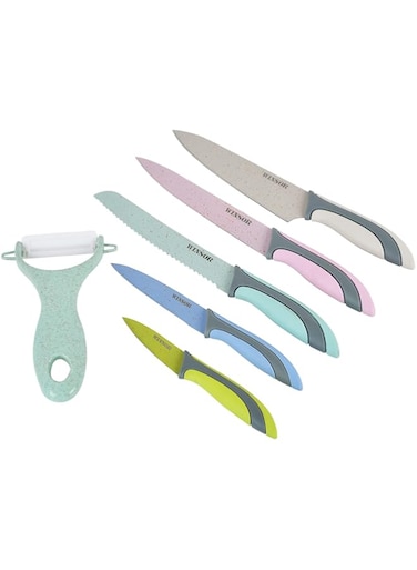 Winsor non stick knife set, 6 pieces, multicolour
