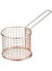 Harmony Small Round Basket With Red Copper Plated Handle