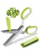 Herb Scissors and Stripper Set - Herb Scissors With 5 Blades and Cover and Herb Cutter for Cutting Shredded Lettuce, Cilantro Fresh, Green and White, Onion Fresh and Kitchen Gadgets Best Sellers 2020