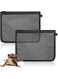 Abbylike 2 Pcs Sugar Glider Nail Trimmer Nails Trimming Pouch Mesh 7.87 x 9.84 inches Trim Bag for Guinea Pig Rat Ferrets Small Pets, Black