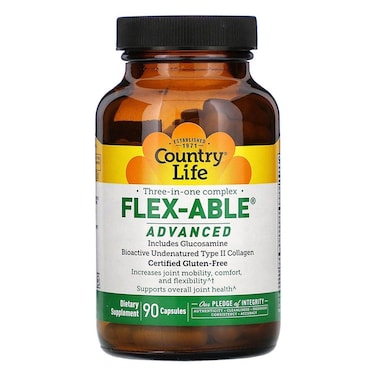 Country Life Flexable Advanced Capsules With Glucosamine For Joint Health, Pack of 90's