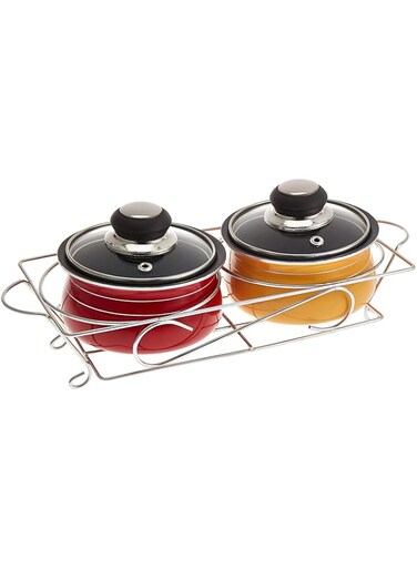 Anjali Non Stick Handi Double, Silver, Dhs02