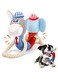 3pcs Stuffed Squeaky Dog Toys Set,Donkey vs Elephant Squeaky Dog Toys for Small Medium Breed, Tug of War Puppy Plush Toys