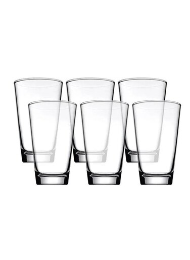Pasabahce Izmir Pub Tumbler Set 465ml &acirc;&euro;&ldquo; 6 Piece Large Clear Glass Tumblers &acirc;&euro;&ldquo; Heavy Base Drinkware &acirc;&euro;&ldquo; 393856