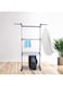 Clothes Airer, Foldable 3 Layer Tier Clothes Airer Folding Hanger Dryer Stand Rack Indoor and Outdoor Folding Clothes Airer Heavy Duty Drying Hanger Rack Rail Drying Space with Wheels and Wings/Parent