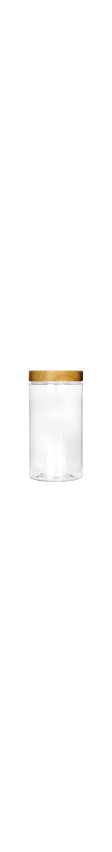 RoyalFord Round Air Tight PET Jar, 1000ml Plastic Container, RF10508 Transparent Storage Jar BPA Free Container for Display, Pantry, Home &amp; Kitchen Storage, Clear