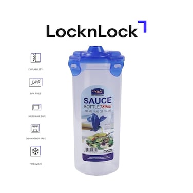 LocknLock 780ml Sauce Bottle HPL936D &ndash; Durable, BPA-Free Condiment Container, Dishwasher Safe