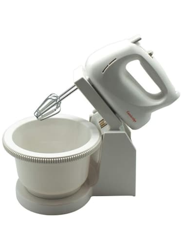 CAMBRIDGE HM104 BEATER 1.5 LITRE ROTARY BOWL 5 SPEED CONTROL WITH 2 BEATER &amp; 2 HOOKS 200W &ndash; WHITE