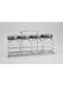 4 Pieces Glass Spice Jar Set With Metal Rack
