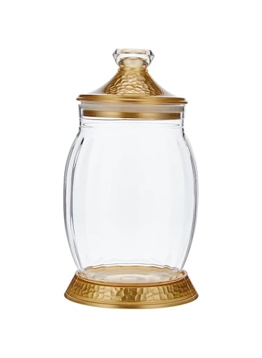 Vague Acrylic Fat Belly Jar, Large, Golden Large 02-780