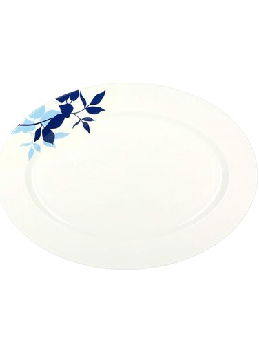 Delcasa Dc1803 14 Inch Melamine Oval Plate Pasta Plates Plate With Playful Classic Decoration, Dishwasher Safe Ideal For Soup, Desserts, Ice Cream &amp; More, Multi Colour