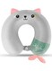 Travel Pillow for Kids, Cute Animal Neck Support for Children Pillow Memory Foam Airplane Pillow U Shaped Travel Pillow for Airplane Train Car Travel Sleeping Camping, Grey