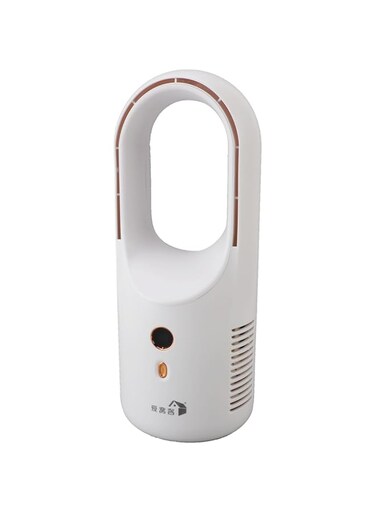 Luqeeg Bladeless Design, Silent, Multi Speed Desk Fan with Power Display, USB Type C Charging for Home Office