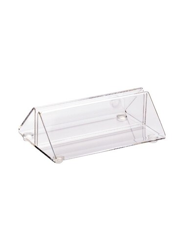 Clear Tek 3.5 x 2.4 x 1.2 Inch Card Holder, 1 Sturdy Slotted Card Holder - For Table Numbers, Or Guest Names, Use At Wedding, Party, Or Restaurant, Clear Acrylic Place Card Holder