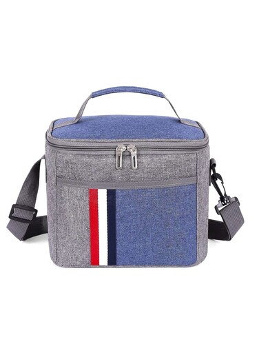 Lunch Bag Insulated Lunch Box Large Portable Cooler Tote bag for Men Women Adult for Office shoulder handbag Leakproof Water resistant Blue