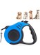 Retractable Dog Leash Automatic Telescopic Tractor Dog Tape, Pet Tape 5 M, Durable and Convenient, with Non-Slip Handle, Suitable for Small and Medium-Sized Dogs, Blue