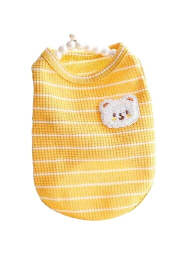 NALACAL Dog Shirt Cute Dog Clothes for Girl Female Small Dogs Summer Puppy Clothes Tshirt Outfits Pet Clothes Dog Shirt Cat Clothes Breathable T-Shirt Outfit for Small Medium Dog Kitten Yellow S