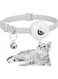 TOMVAES AirTag Cat Reflective Collar with Safety Buckle and Bell, Kitten Collar Breakaway Air Tag with Waterproof Airtag Holder for Small Pets Cats Puppies Kitte (White)