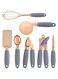 Golden Home 7Pcs Kitchen Gadget Set With Copper Plated - Gray