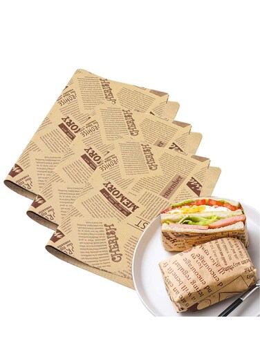100-Piece Non-Stick Disposable Greaseproof Paper Sheet