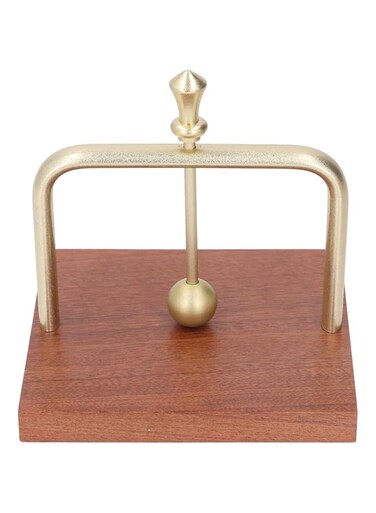 XUMIUZIY Wood Napkin Holder for Table, Square Tabletop Napkin Dispenser with Metal Lifting Ball, Desktop Tissue Holder for Home, Kitchen, Office, Restaurant, Hotel, Bar (Gold)