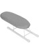 FEIP Tabletop Ironing Board, Retractable Adjustable Sleeve Cuffs Collars Space‑saving Mini Ironing Board Foldable Removable Washable Ironing Table with Iron Rest Folding Legs(Silver Cloth)