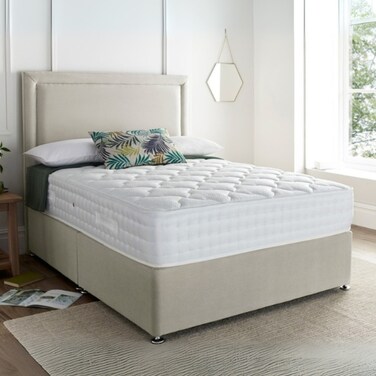 Wilson Upholstered Single Size Bed (100 X 200 CM) Beige Color