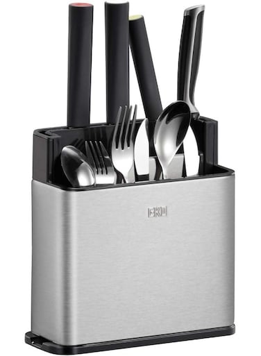 EK8626 EKO Brand, Kitchen counter organizer, fingerprint resistant brushed stainless+ABS