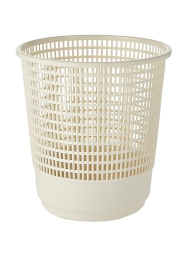 Cosmoplast 15L Round Waste Paper Basket, Off White