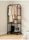Roller coat rack with storage basket, 2-in-1 coat rack with wheels and side hooks, multi-functional coat and hat rack with storage function, space-saving design, two-tier black coat rack.