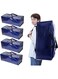 SULUNZEGER Extra Large Moving Storage Bags with Zippers, Clothes Organizer Bag with Strong Handles and Backpack Straps, Collasible Heavy-Duty Box for Space Saving, Home Organizers andStorage, (4 Pack)