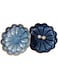 BOSILI Ceramic Jewelry Dish Ring Plate Tray Vintage Lotus Shaped Jewelry Key Bowl Ring Holder for Jewelry Wedding Engagement Gift Set of 2(Blue and Green)