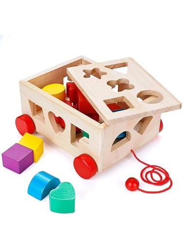 WOMDEE Shape Sorter Toy, Building Toys Children Educational Building Blocks Toys for Babies Early Educational Game Toy Toddlers Birthday Gifts