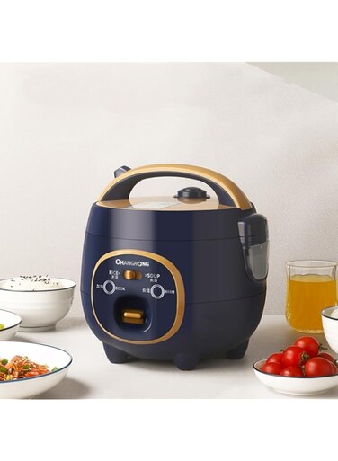 300W Electric Rice Cooker with Soup and Egg Cooking 1.8L Automatic Multifuntion Cooking Non-Stick Removable Bowl, Top Cover with Handle, Ideal for 2-3 People (CN Plug Type)
