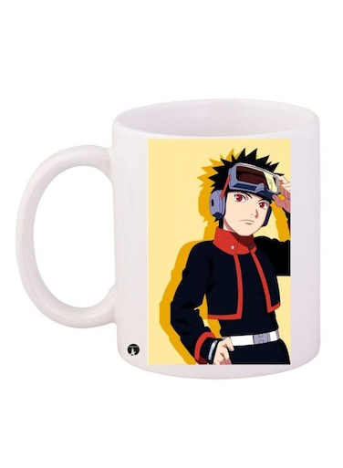 Cartoon Printed Coffee Mug White/Yellow/Black