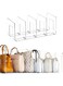 Tazweeq Purse Handbag Organizer, Acrylic Clear Purse Handbag Storage Organizers, Handbag Divider Holder, 4 Sections Purse Shelf for Closet Organization, Divider Purse Display Stand (2Pcs)