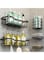 U-HOOME Shower Caddy Shelf (5-Pack), Adhesive Shower Organizer Rack No Drilling,Rustproof Stainless Steel Shower Rack With Soap Dish &amp; Toothbrush Holder for Bathroom Storage