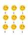 SOLDOUT&trade; 9 PCS Strong Adhesive Force Hook Household Hook Cartoon Cute Wall Sticky Hook Wall Smiley Face Weight Bearing Hooks (Pack of 9)