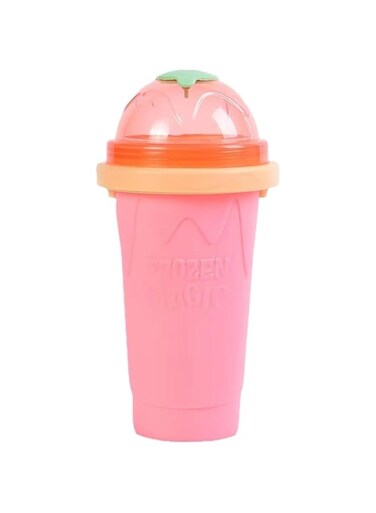 Erweicet Slushie Maker Cup Tik Tok Quick Frozen Magic Smoothies Cup with Straw and Spoon DIY Milk Shake Ice Cream Maker Portable Double Layer Slushy Cup for Kids and Family