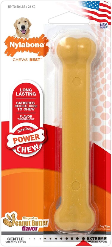 Nylabone Dura Chew Peanut Butter Giant &ndash; Long-Lasting Nylon Chew Bone for Large Dogs UAE