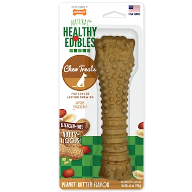 Nylabone Healthy Edibles Peanut Butter 1-Count Souper &ndash; XL Edible Peanut Butter Dog Treat